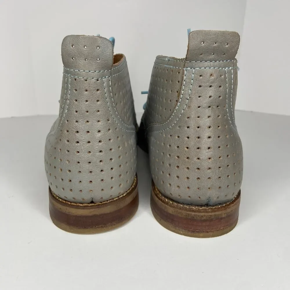 Cole Haan Air Charles Ashley Blue Perforated Boots - Men's Size 9